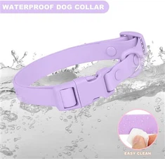 Coler Cŵn Bwcl PVC addasadwy