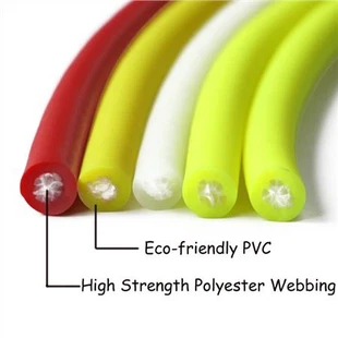 Plastig dal dwr tynnol uchel PVC gorchuddio llinyn crwn rhaff tiwbaidd webin ar gyfer Leash ci
